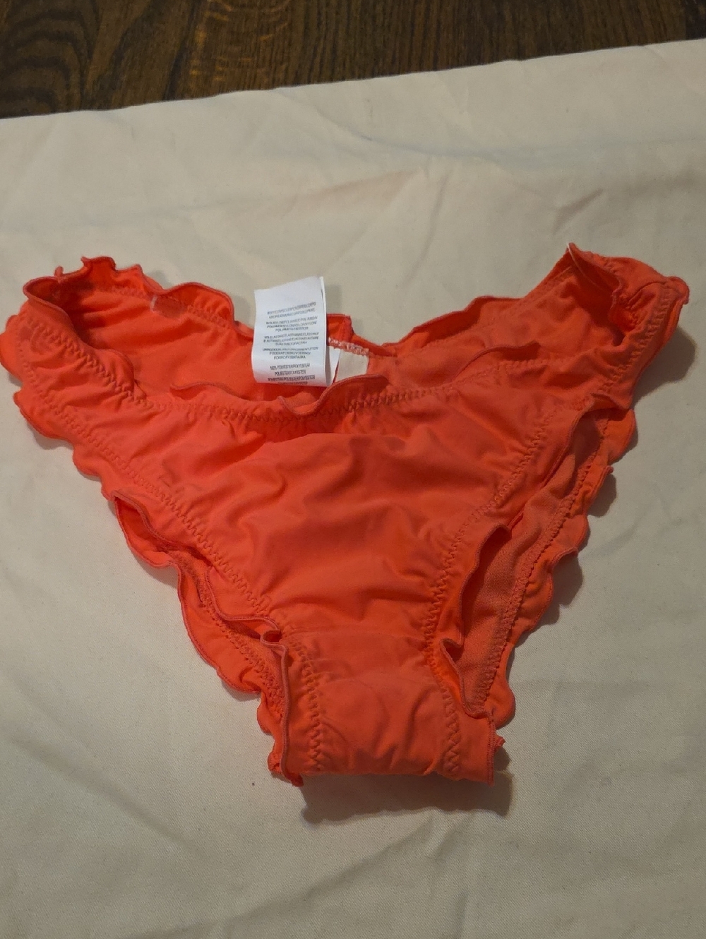 Hobie Orange Ruffled Bikini Bottom